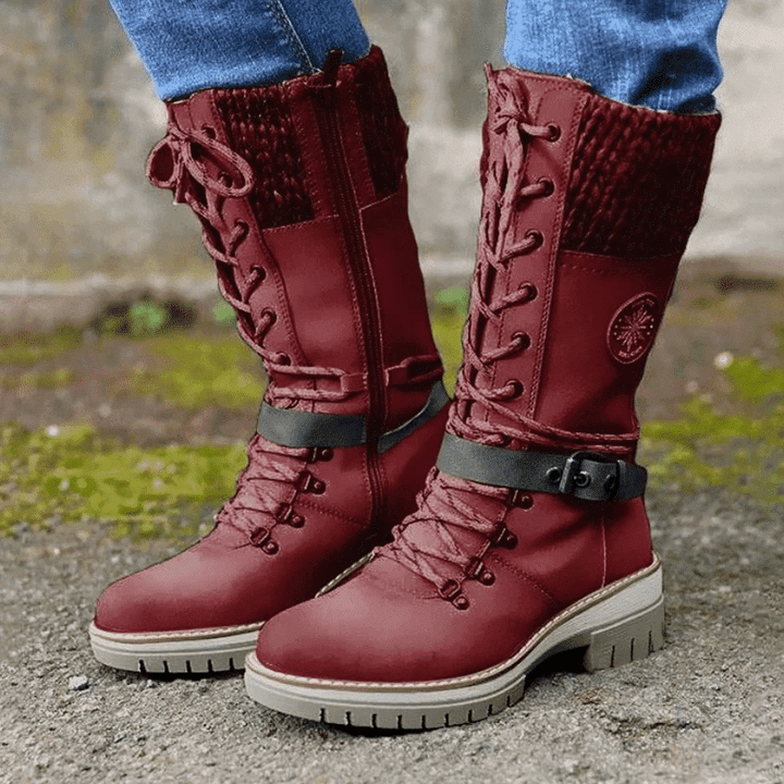 FrostLuxe™ - Vattentäta Snörade Mid-Calf Boots – bild 3