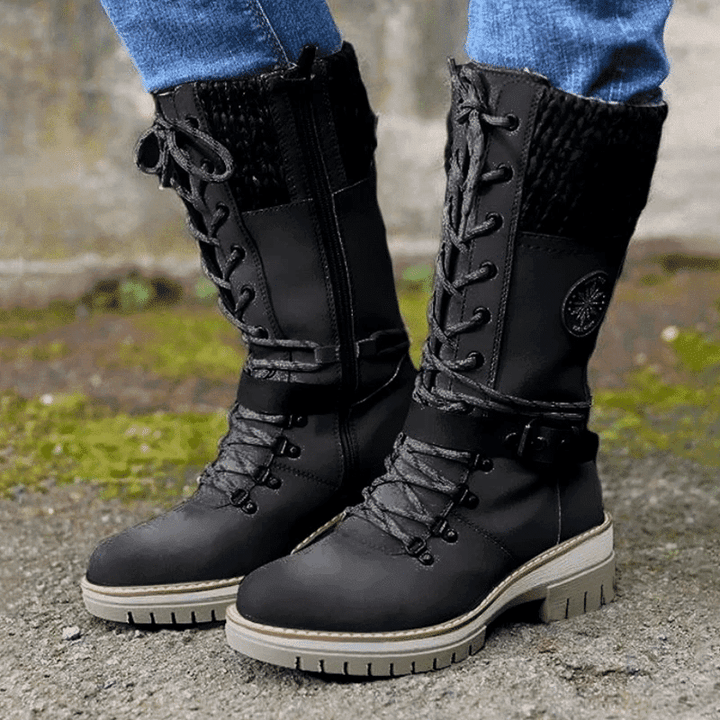 FrostLuxe™ - Vattentäta Snörade Mid-Calf Boots – bild 2