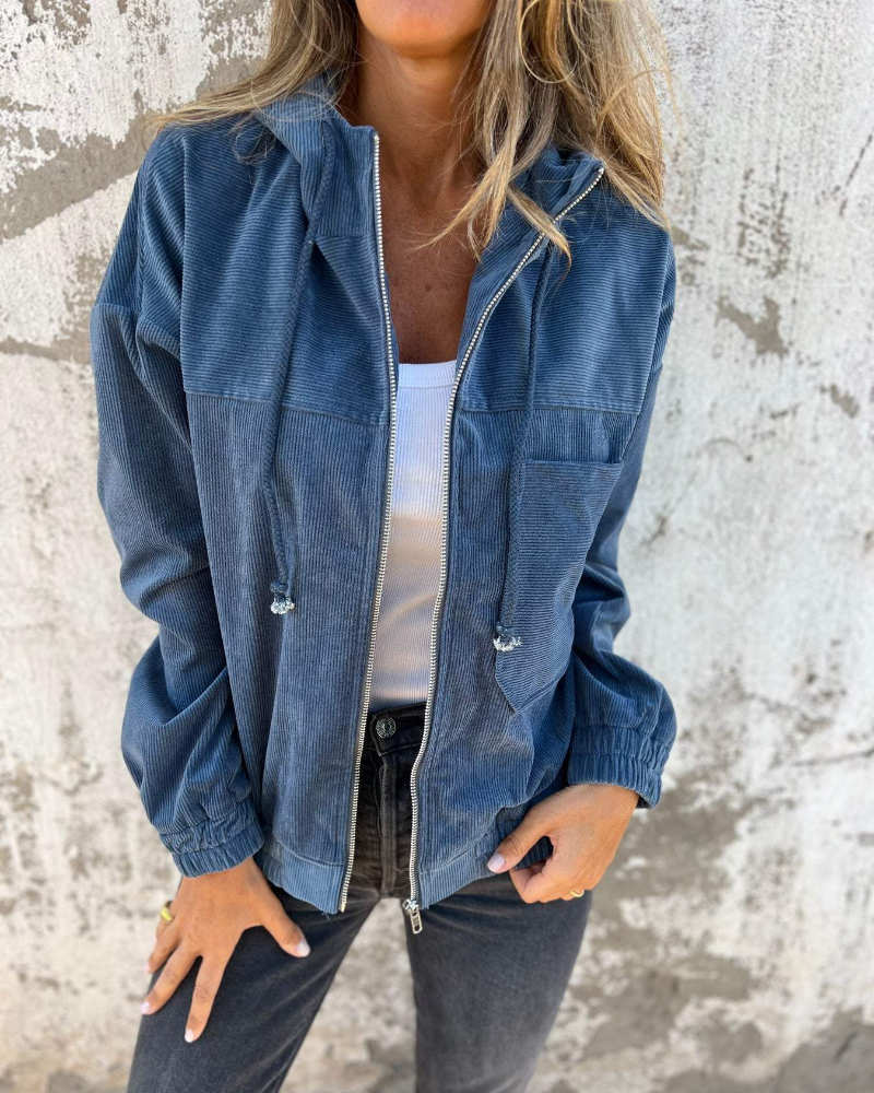 Ella | Manchesterhuvjacka Med Dragkedja – bild 2