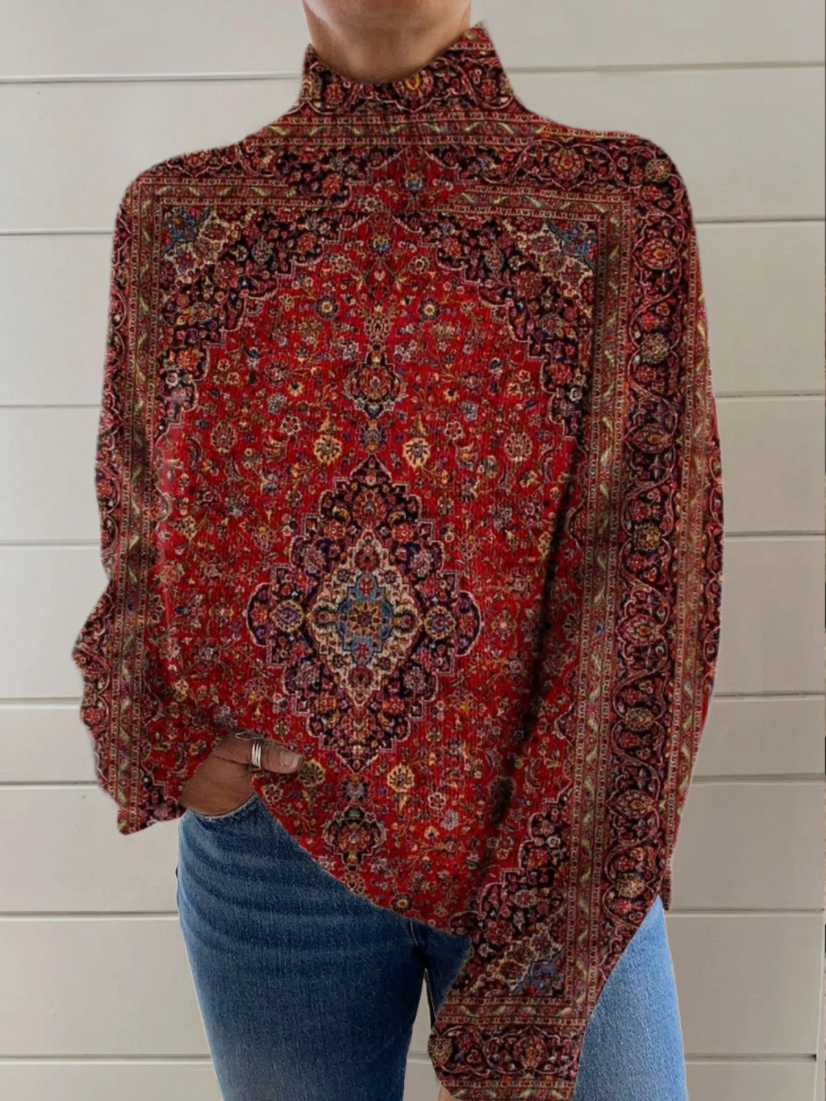 Agnes | Stickad polotröja