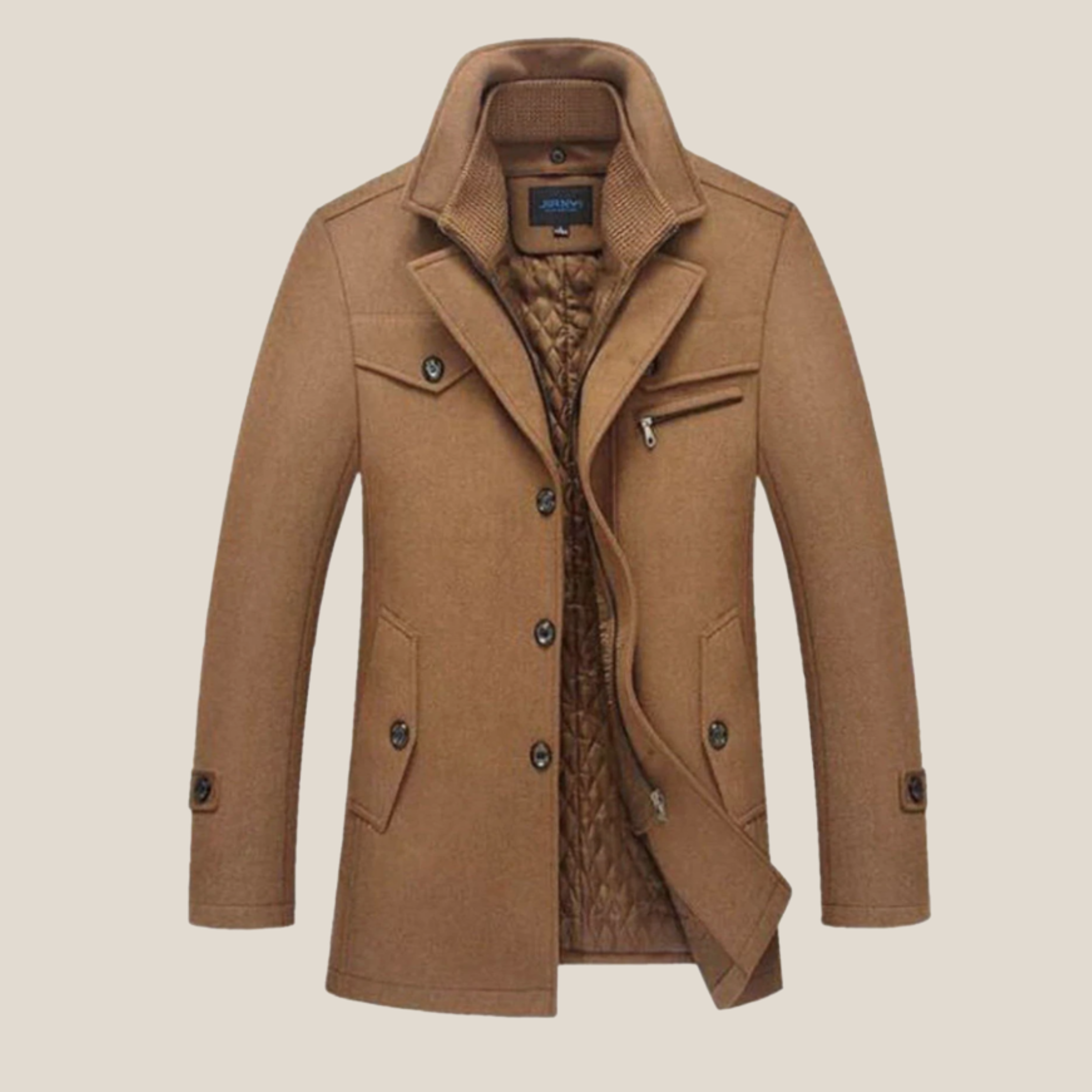 Andre - Klassisk peacoat i ull med tidlös elegans