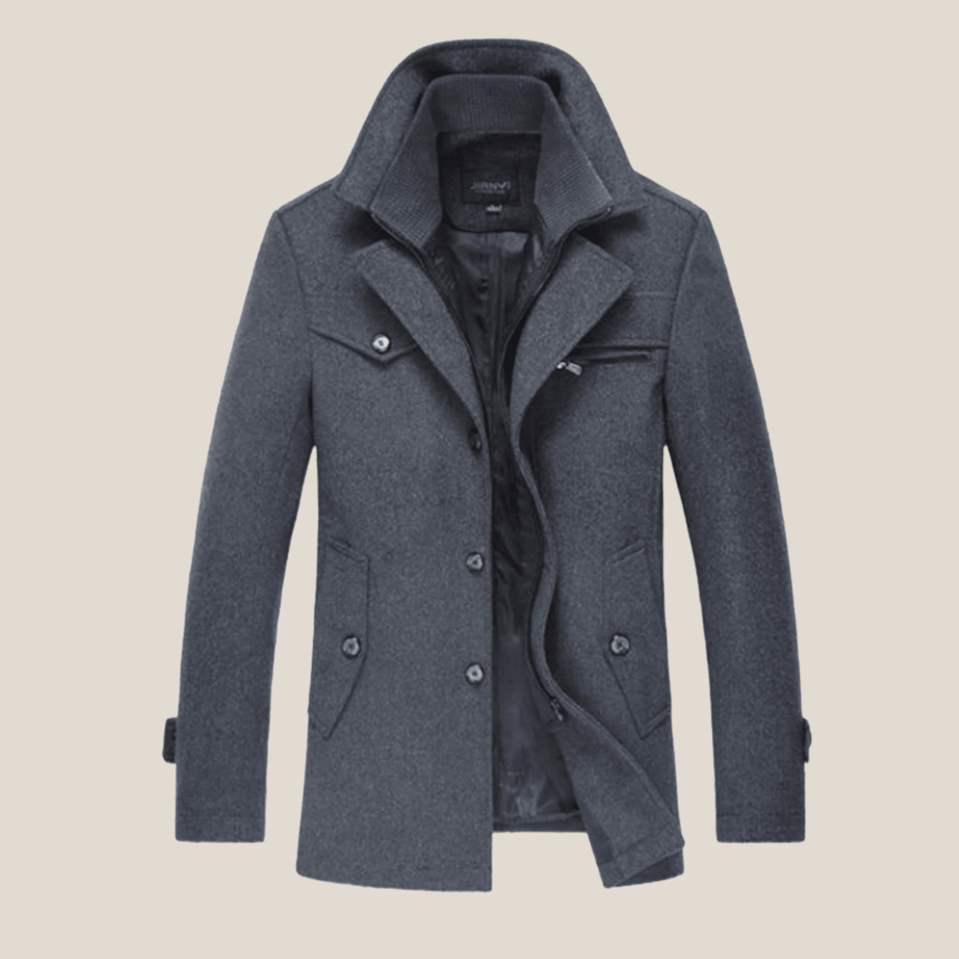 Andre - Klassisk peacoat i ull med tidlös elegans – bild 3