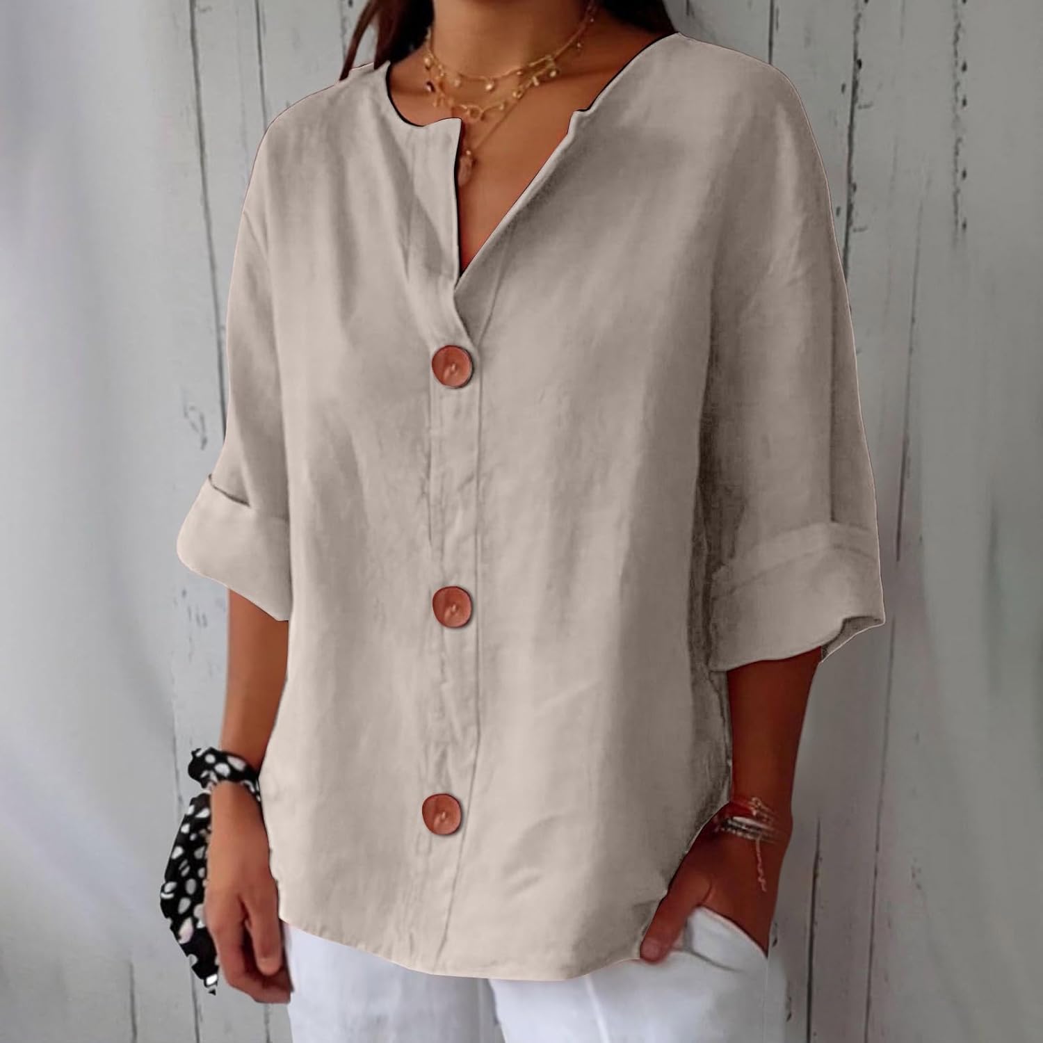 Julia™ | Lös Sittande Elegant Blus – bild 3