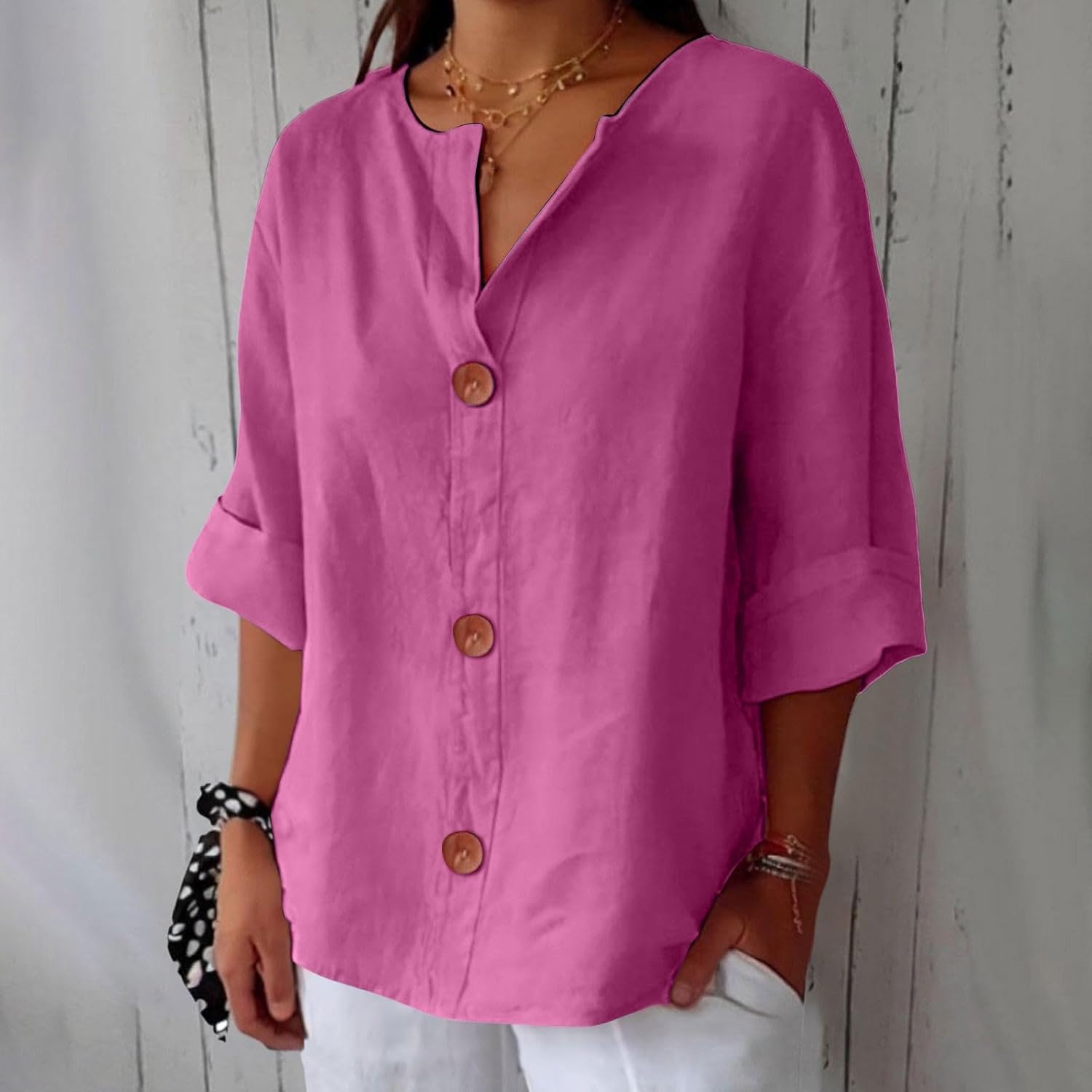 Julia | Löst Sittande Elegant Blus – bild 8