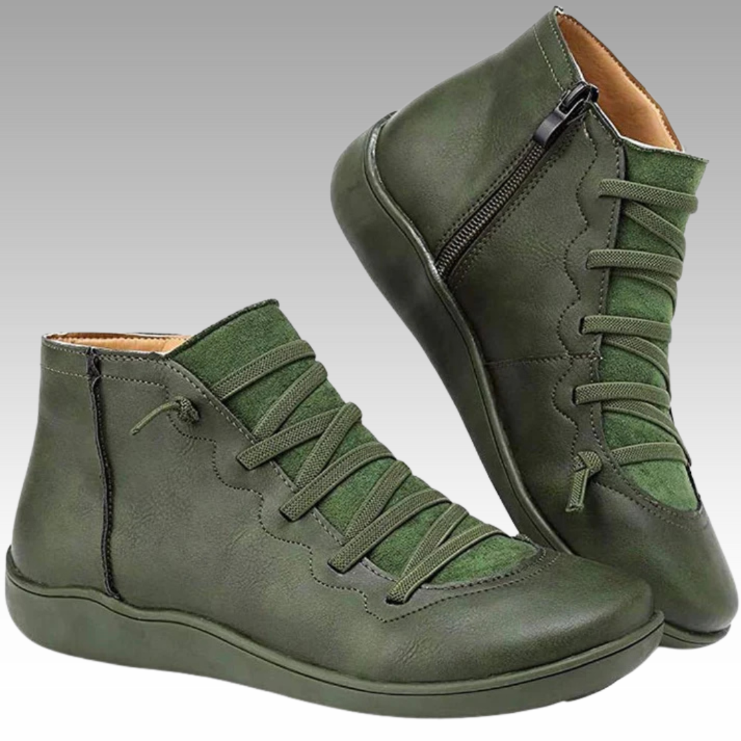 Nina™ - Trendiga Ortopediska Ankelboots i Vintage-stil – bild 6