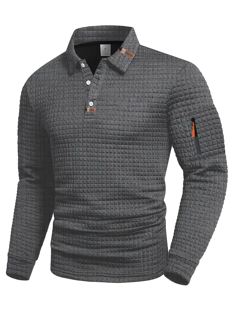 Lux | Strukturerad långärmad polo