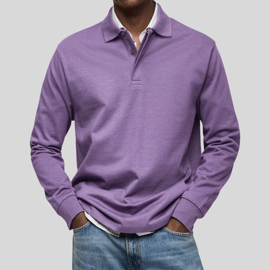 Gustav™ - Lyxig Långärmad Polo – bild 8