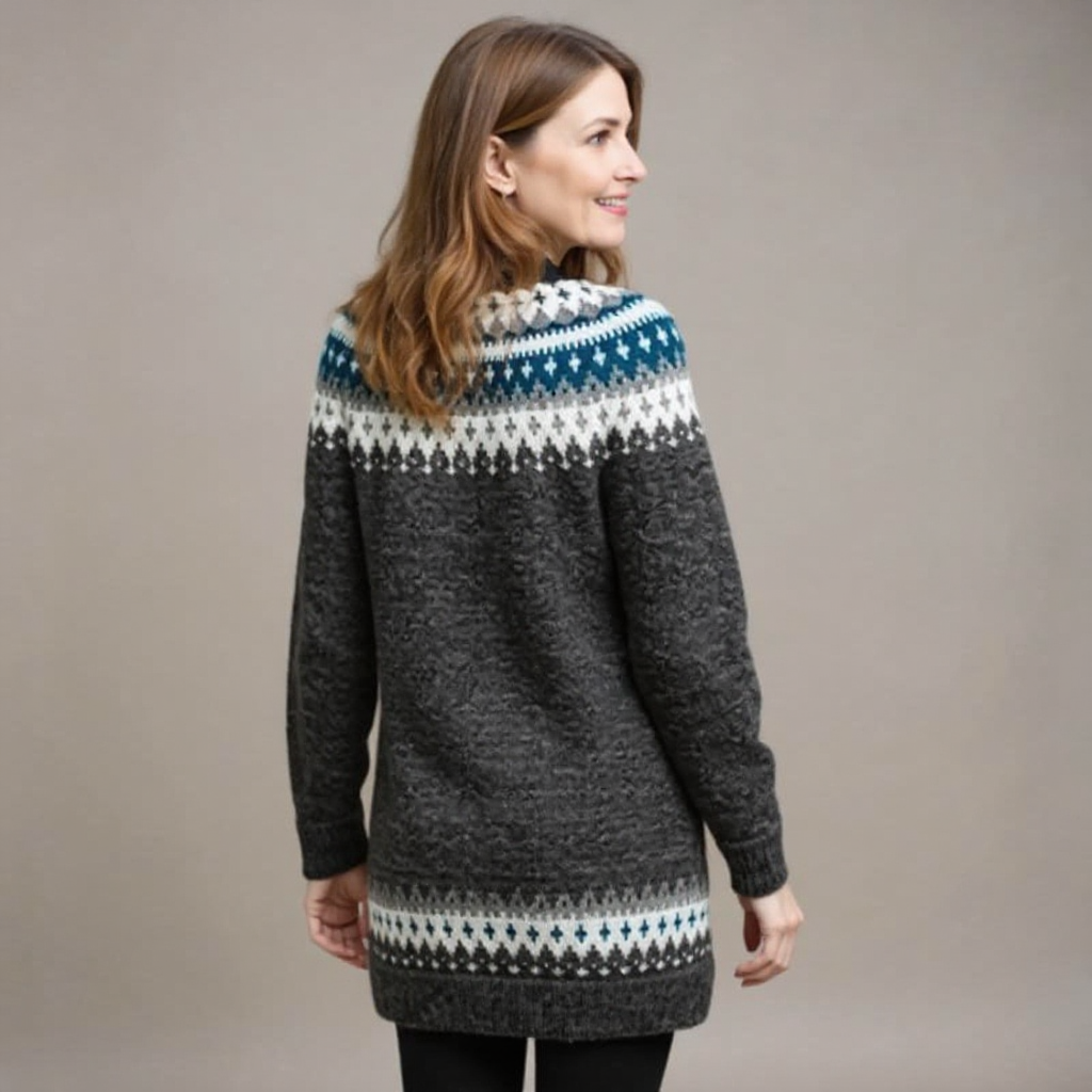 April | Vintage Islandstrikpullover – bild 3