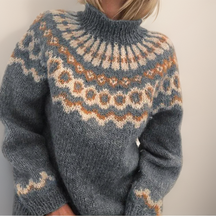 Carla | Vintage Islandstrikpullover – bild 2