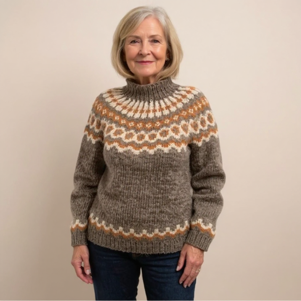Carla | Vintage Islandstrikpullover – bild 5
