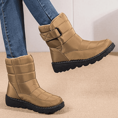 Birgitta™ - Halkfria och Vattentäta Snöstövlar i Fuskpäls – bild 4