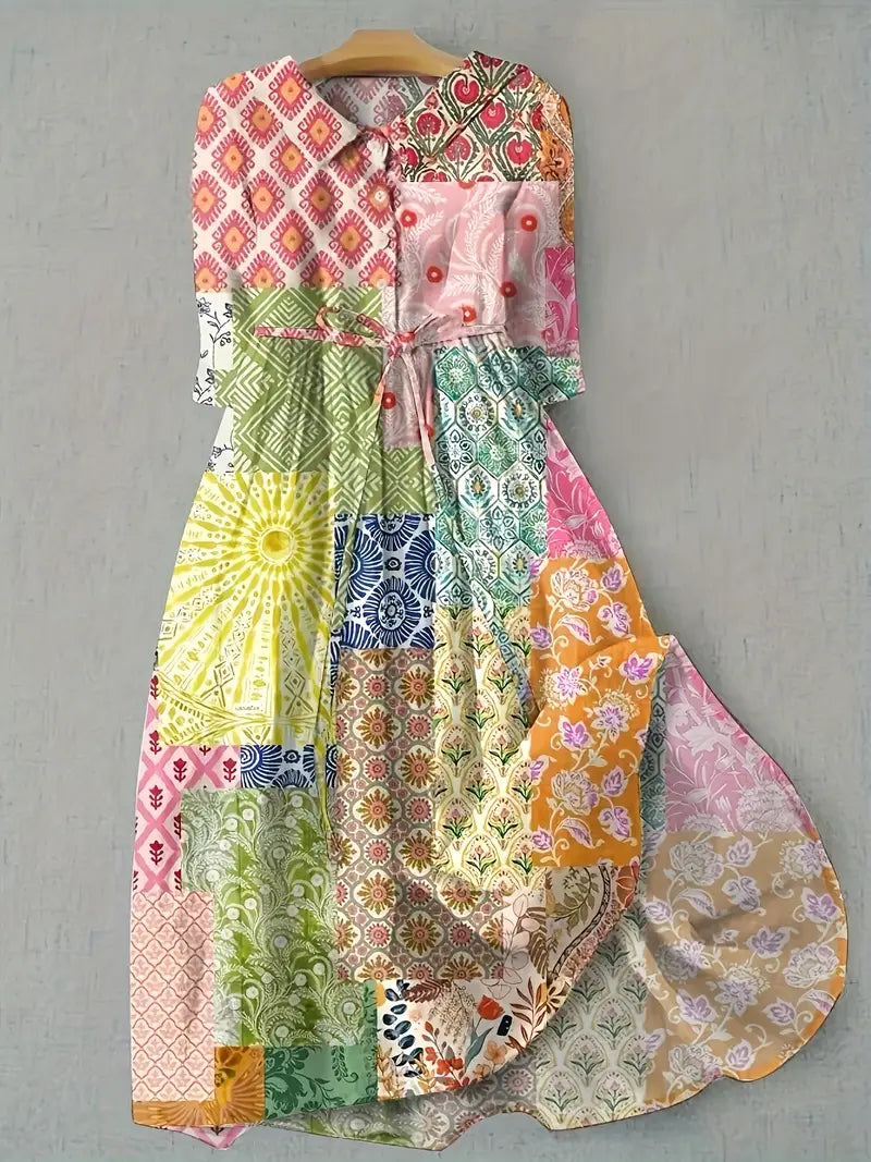 Juliette | Artistisk patchworkklänning