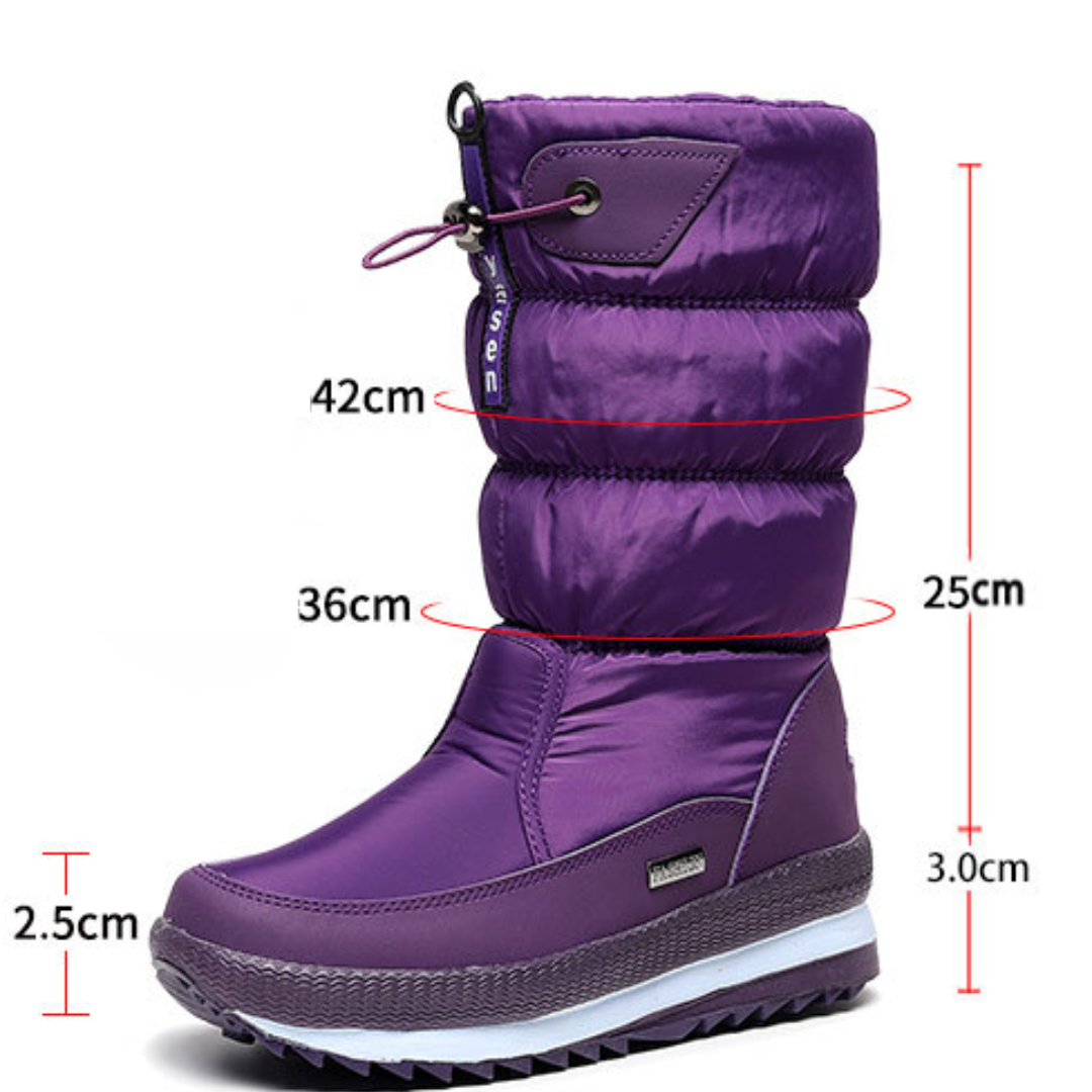 Sofie™ - Halkfria och Vattentäta Snöstövlar i Fuskpäls – bild 9