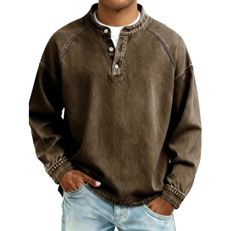 Stanley | Vintage Henley-Skjorta – bild 9