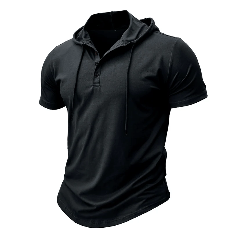 André Ferran Tyler Hoodie Med Henley-Knäppning – bild 2