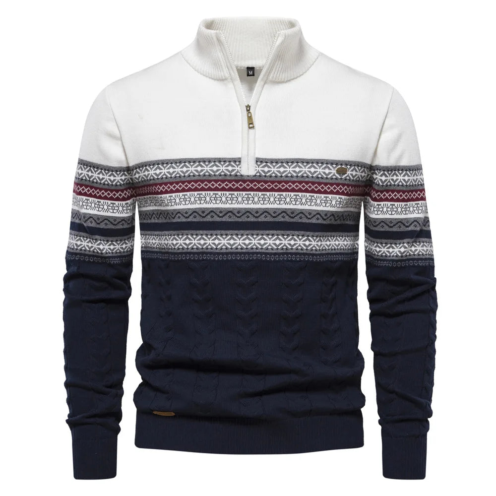 Kelvora - Half-Zip Mönstrad Tröja För Fritid