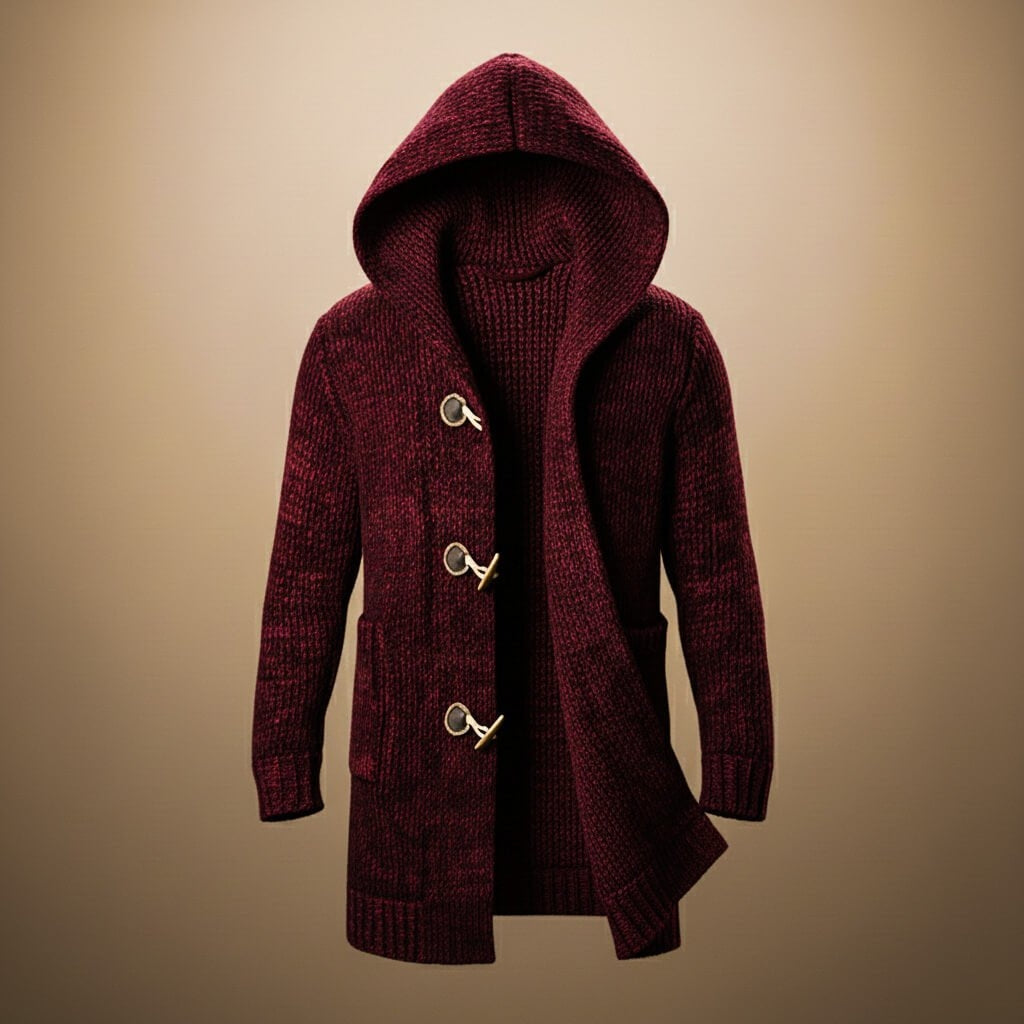 Lanetta - Stickad Cardigan Med Huva Casual Vardagsbruk – bild 2