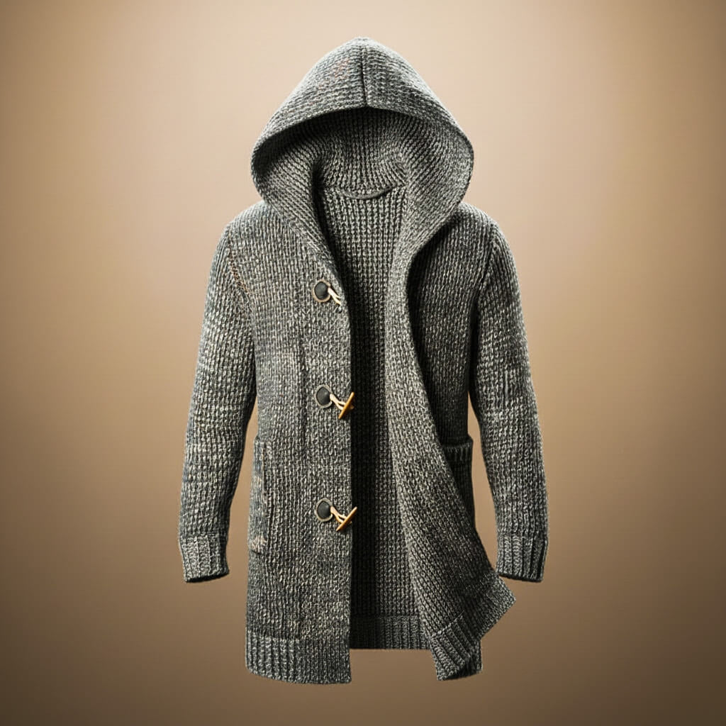 Lanetta - Stickad Cardigan Med Huva Casual Vardagsbruk – bild 3