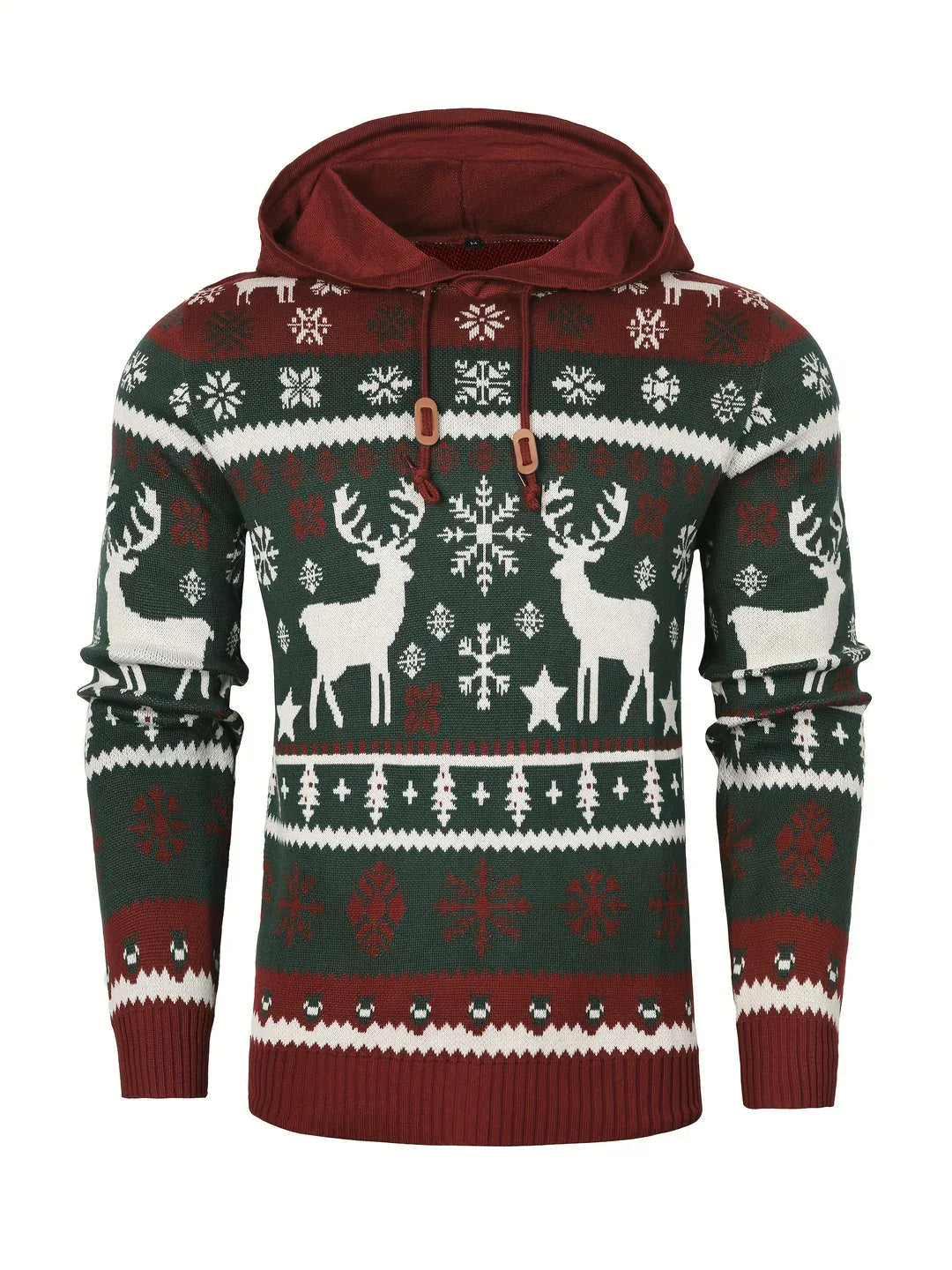Lucenta - Jultröja Herr Grovstickad Jerseyfodrad Luva Till Julfest – bild 3