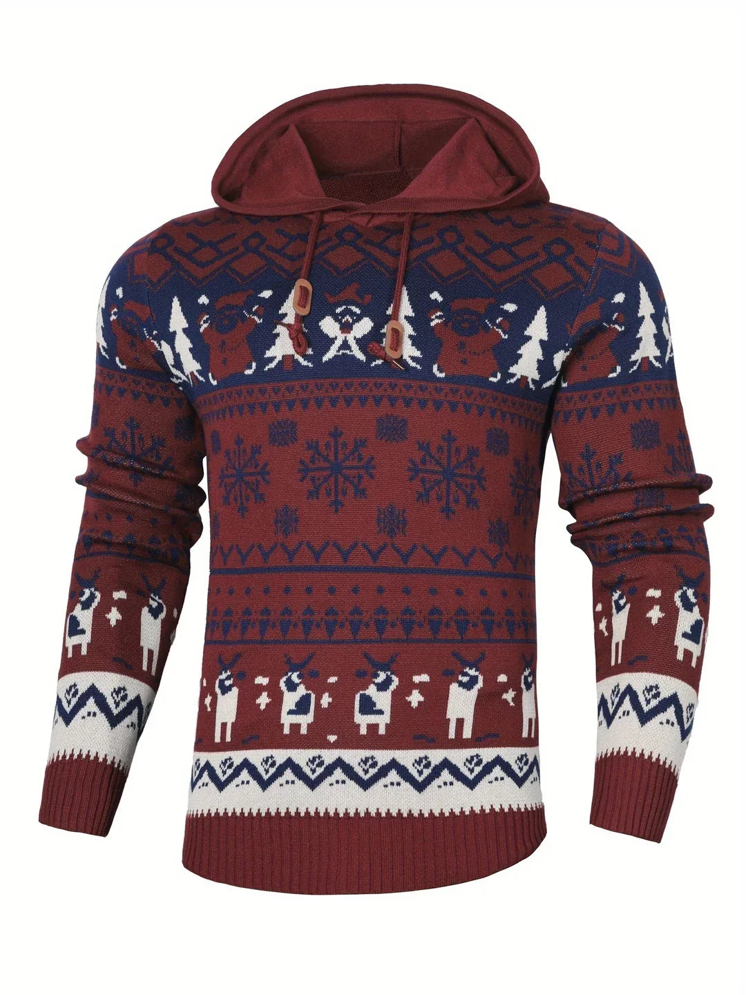 Lucenta - Jultröja Herr Grovstickad Jerseyfodrad Luva Till Julfest – bild 9