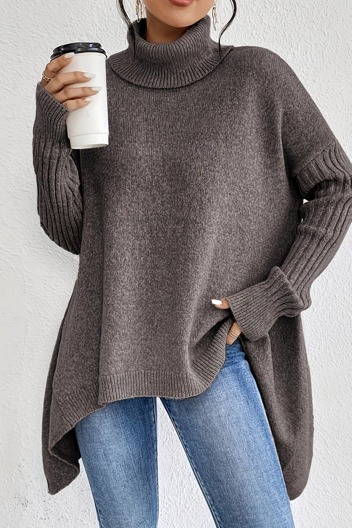 Mollby - Oversize Polotröja För Avslappnad Vardag – bild 5