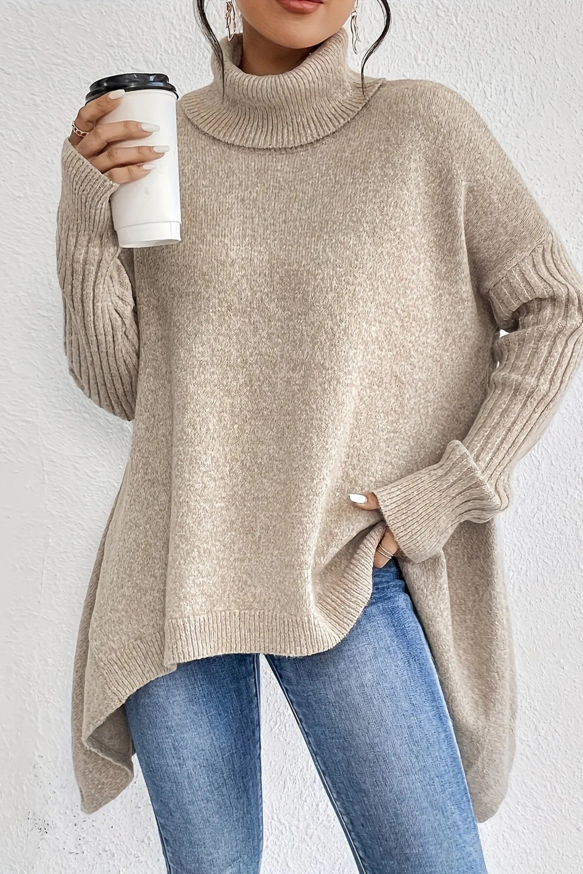 Mollby - Oversize Polotröja För Avslappnad Vardag – bild 6