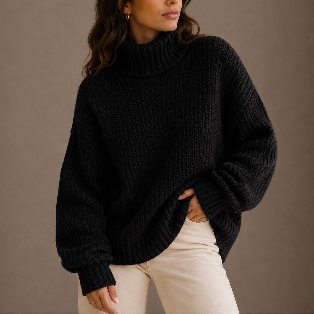 Vindra - Oversize Chunky Polotröja För Höst Och Vinter – bild 3