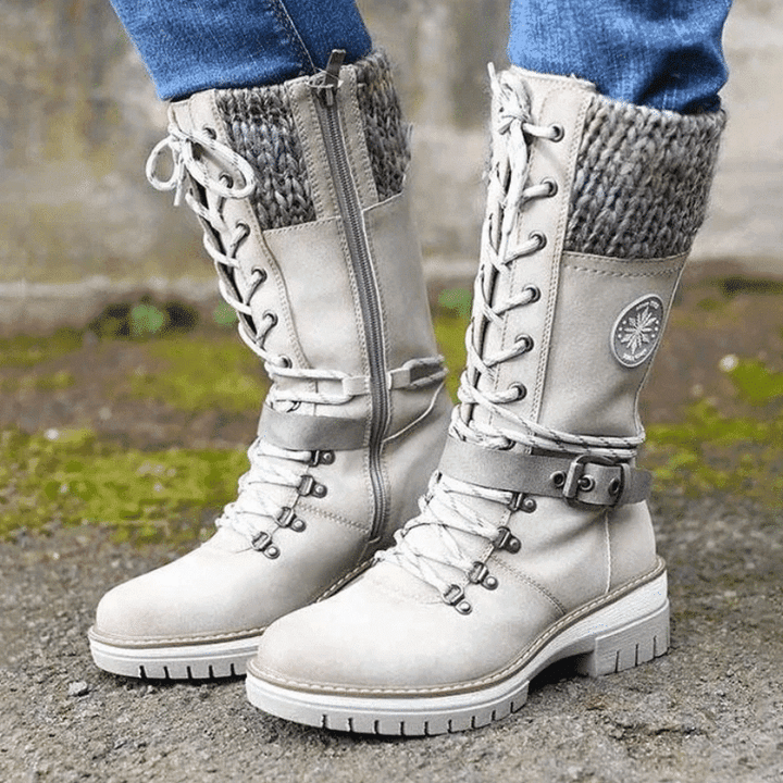 FrostLuxe™ - Vattentäta Snörade Mid-Calf Boots – bild 7