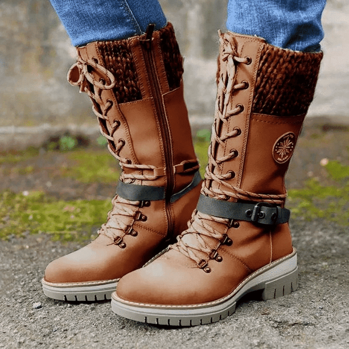 FrostLuxe™ - Vattentäta Snörade Mid-Calf Boots – bild 4