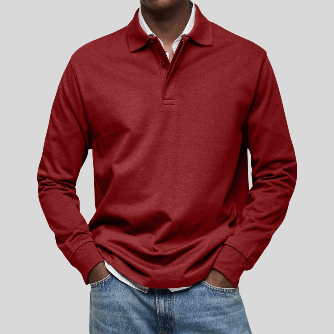 Gustav™ - Lyxig Långärmad Polo – bild 10