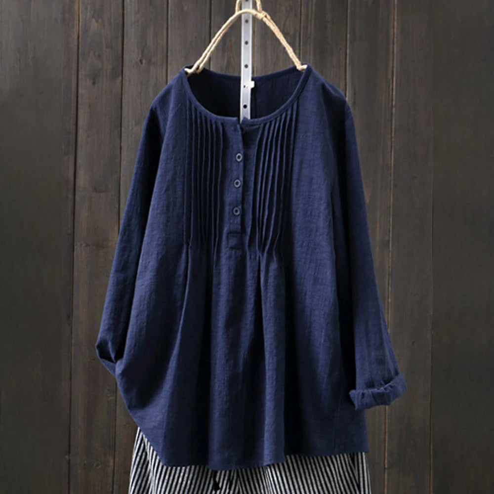 Ingrid | Knappar Stilfull Blus