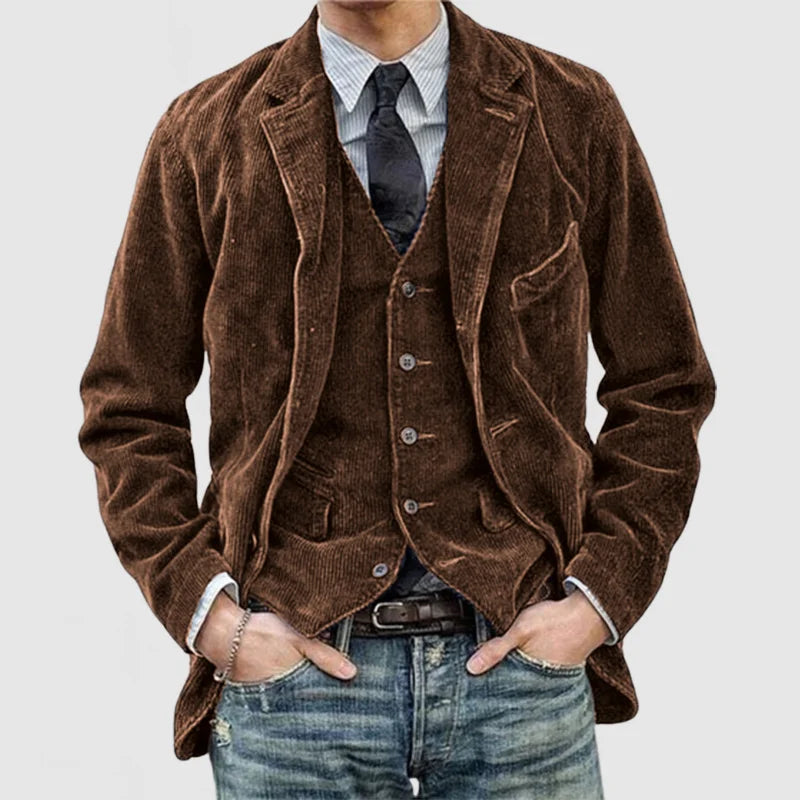 Adam™ - Herr Vintage Blazer Och Västen – bild 3