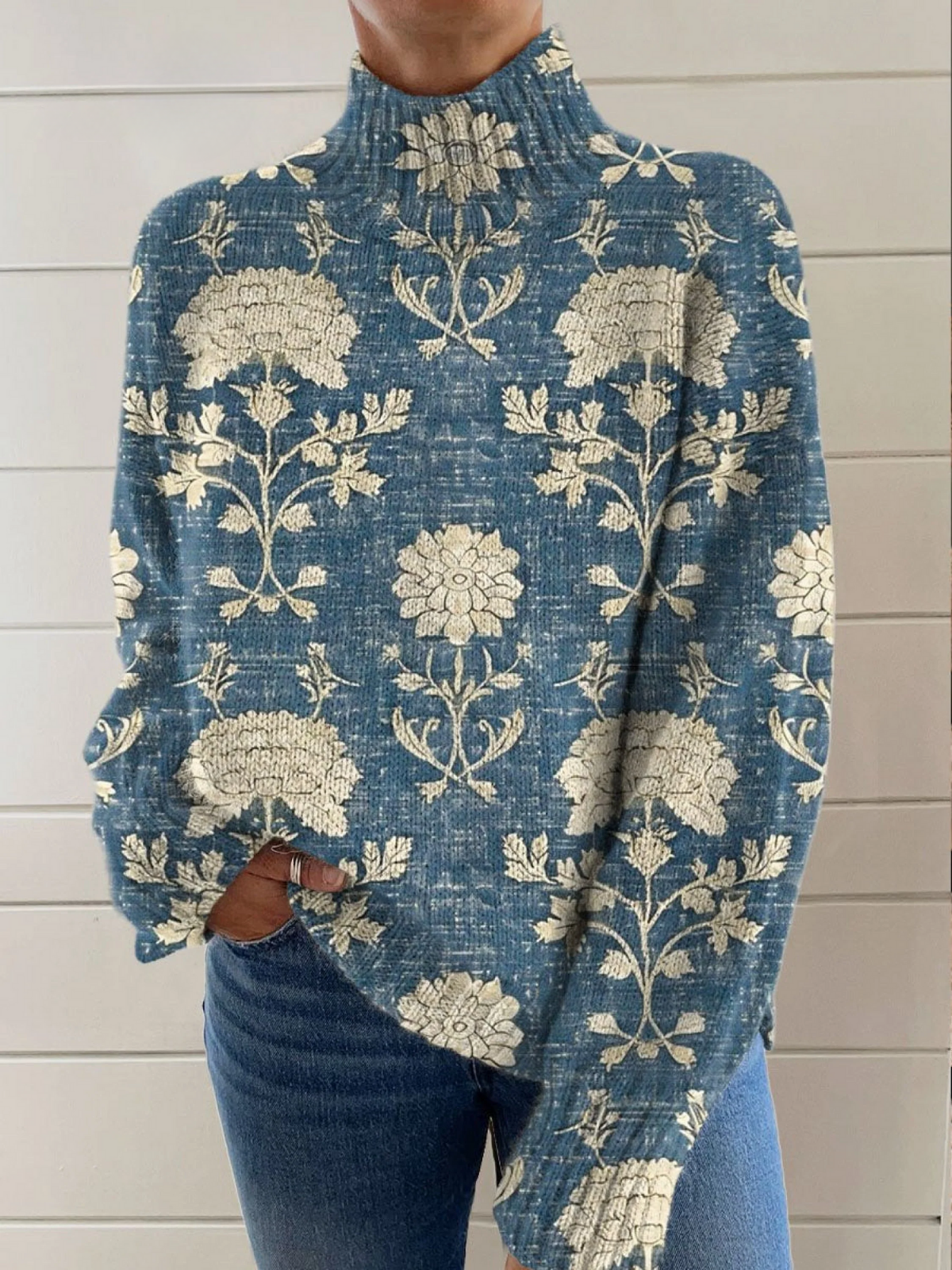 Freja | Stickad polotröja