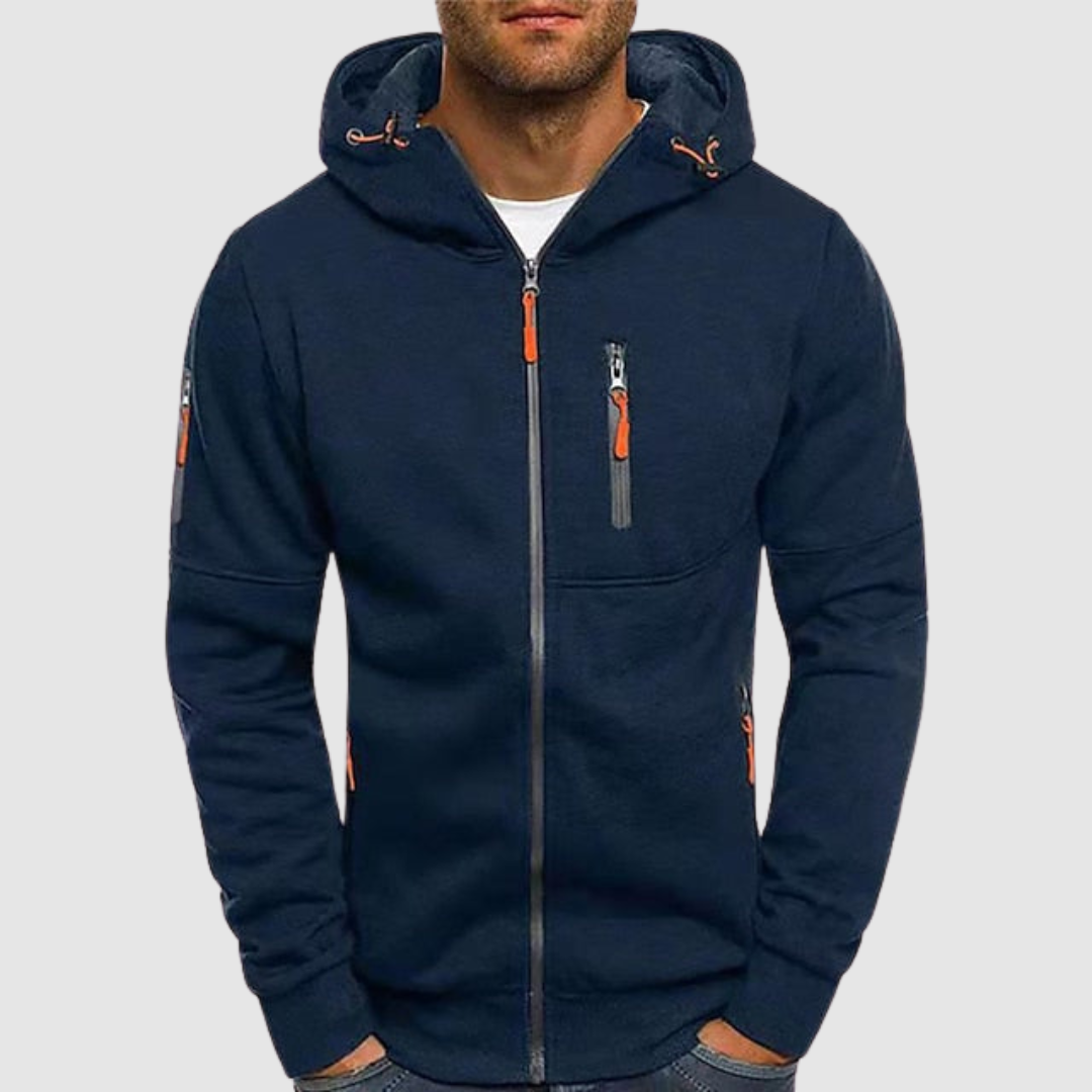 Patrick™ - Avslappnad Zip-Up Huvtröja – bild 9