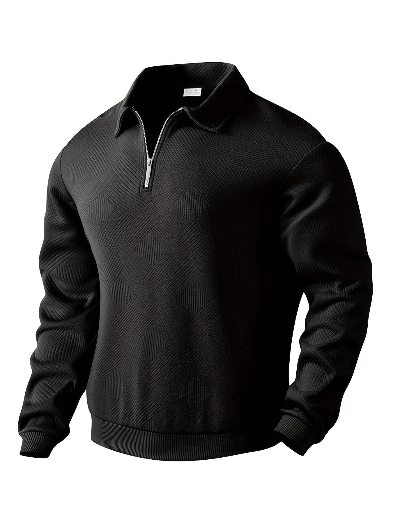 Oscar™ – Vintage Zip-Up Tröja med Geometriskt Mönster – bild 3