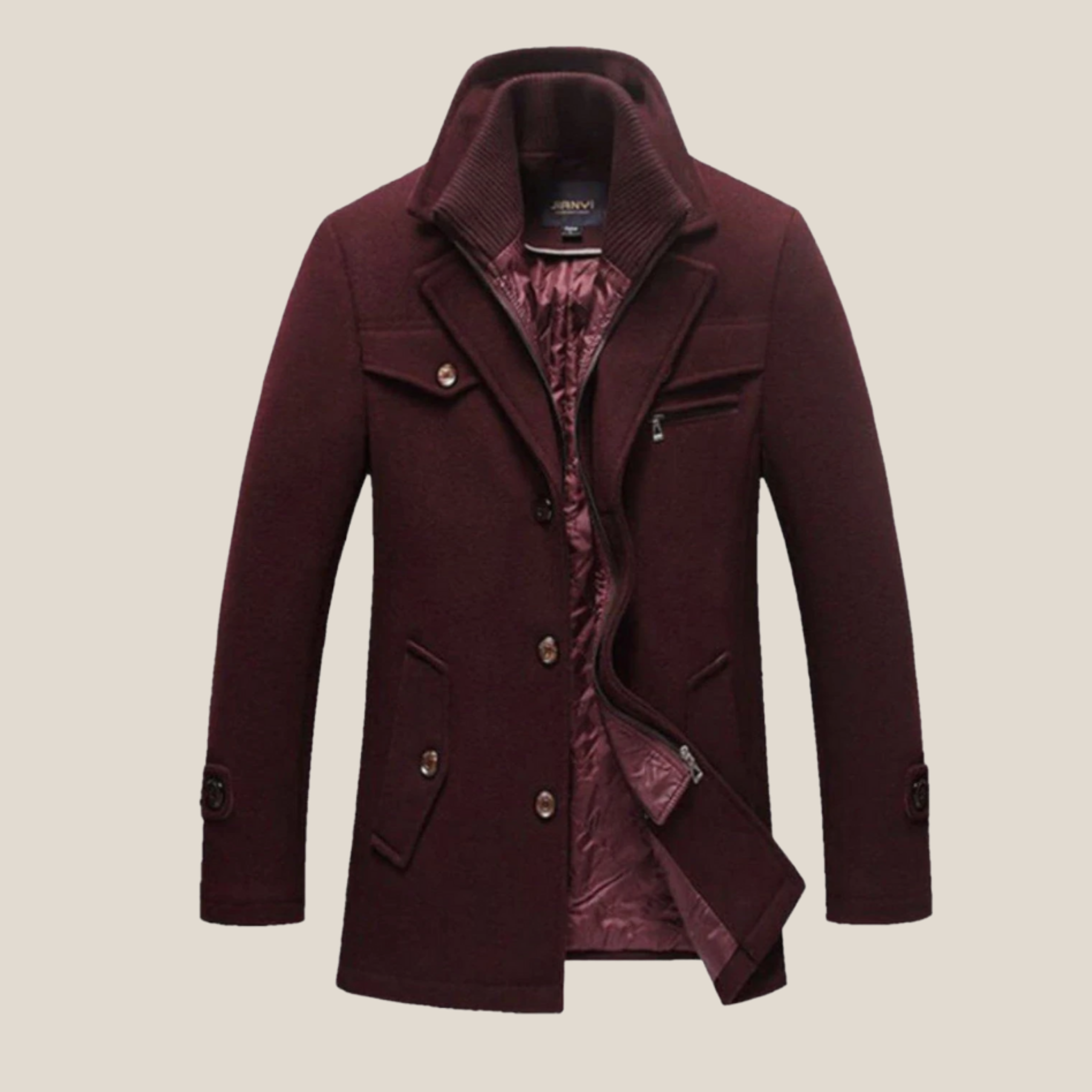 Andre - Klassisk peacoat i ull med tidlös elegans – bild 4