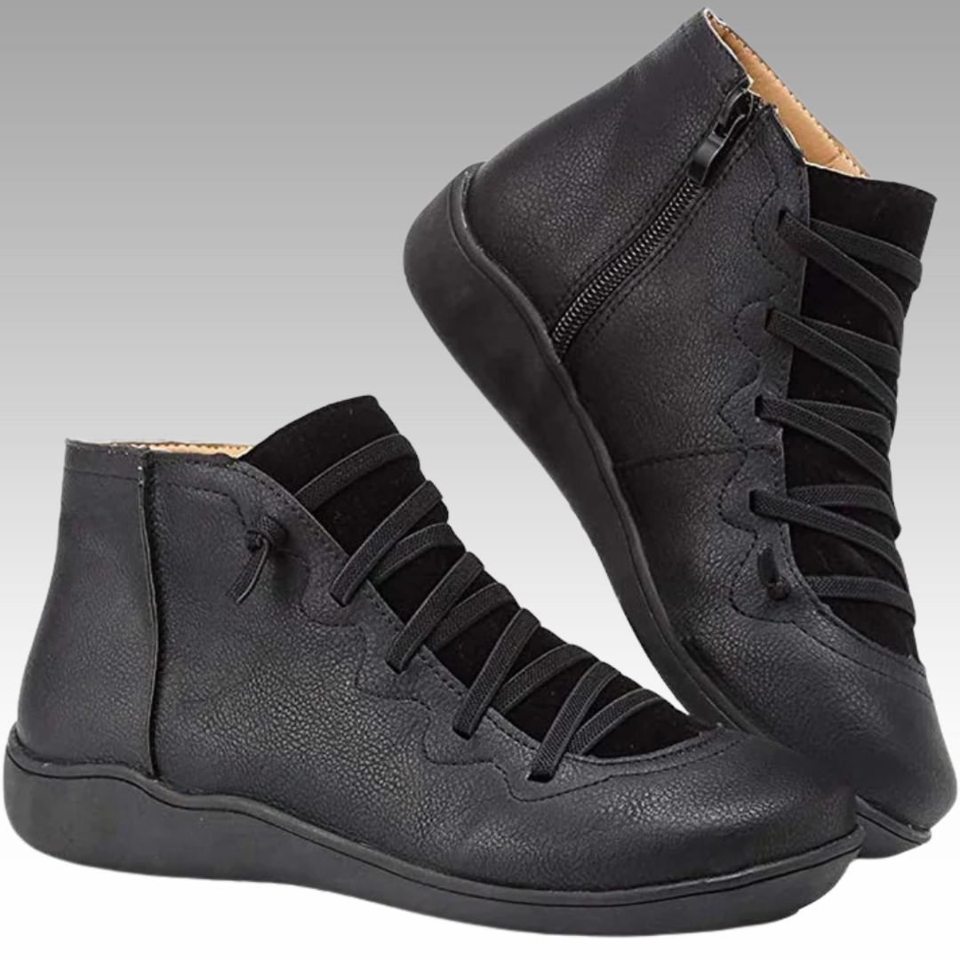 Nina™ - Trendiga Ortopediska Ankelboots i Vintage-stil – bild 3