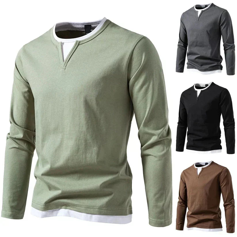 Ryan™ - Modern Långärmad V-ringad Tröja – bild 6