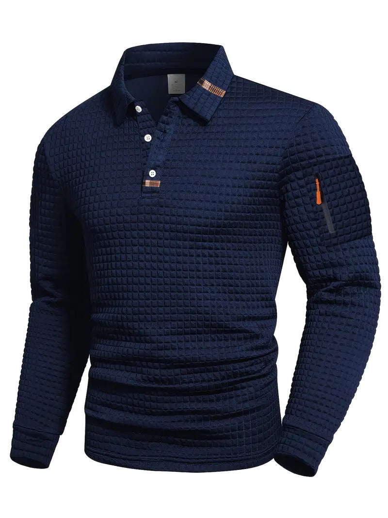 Lux | Strukturerad långärmad polo – bild 5