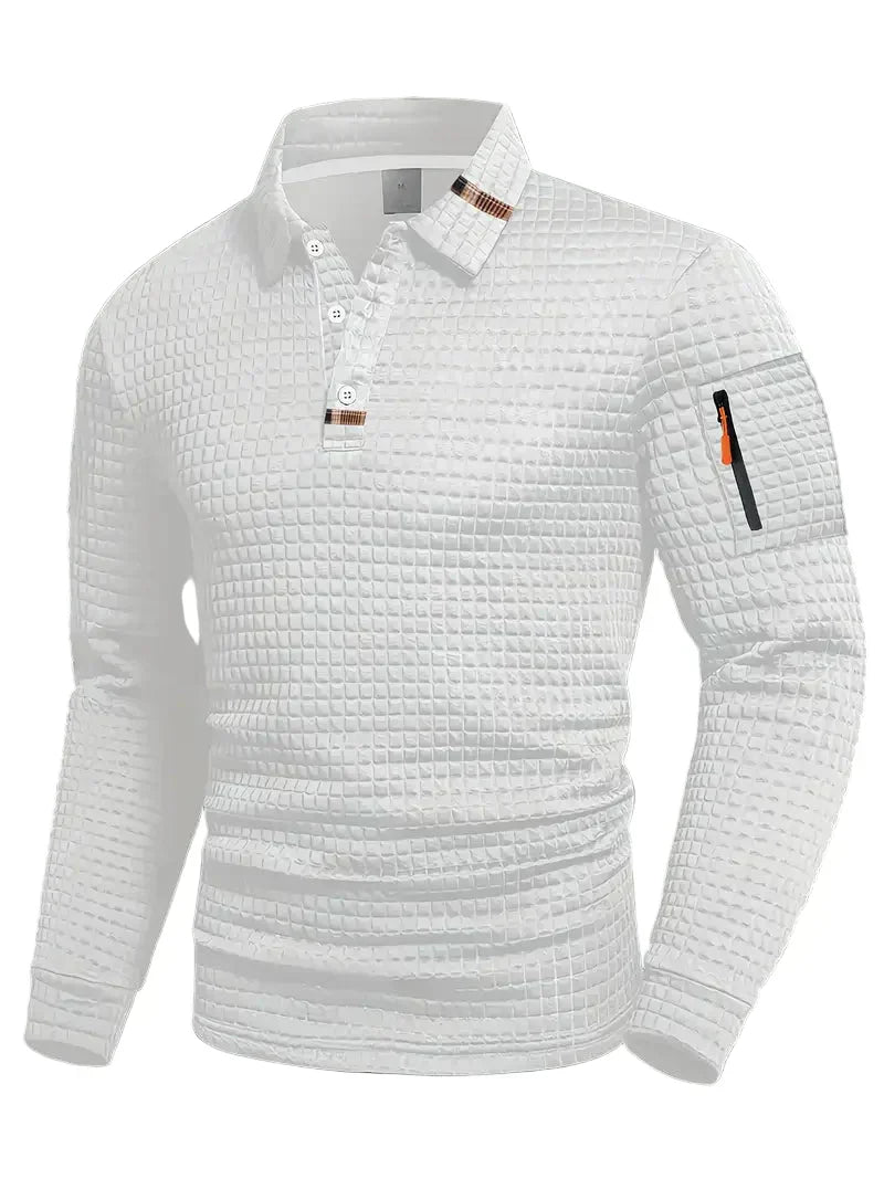 Lux | Strukturerad långärmad polo – bild 2