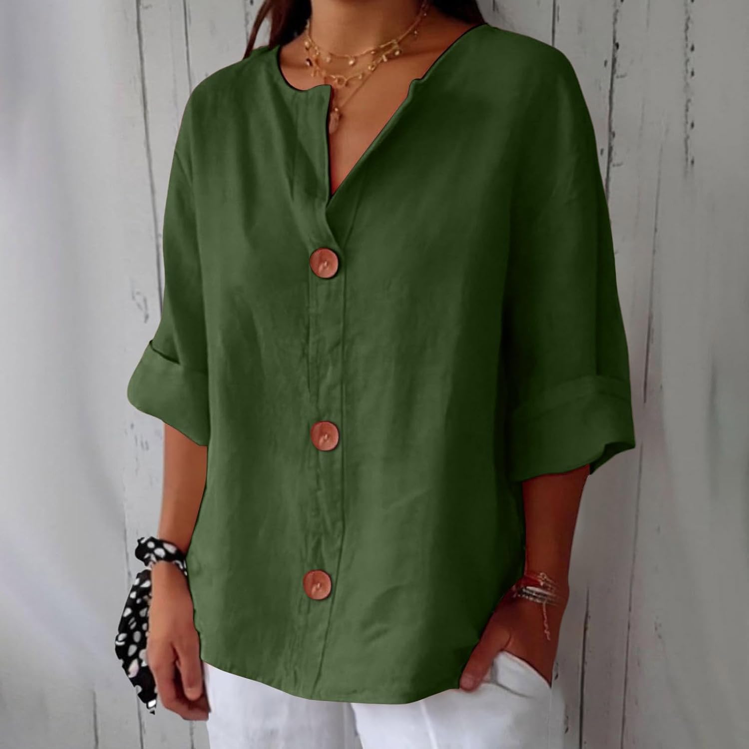 Julia | Löst Sittande Elegant Blus – bild 12