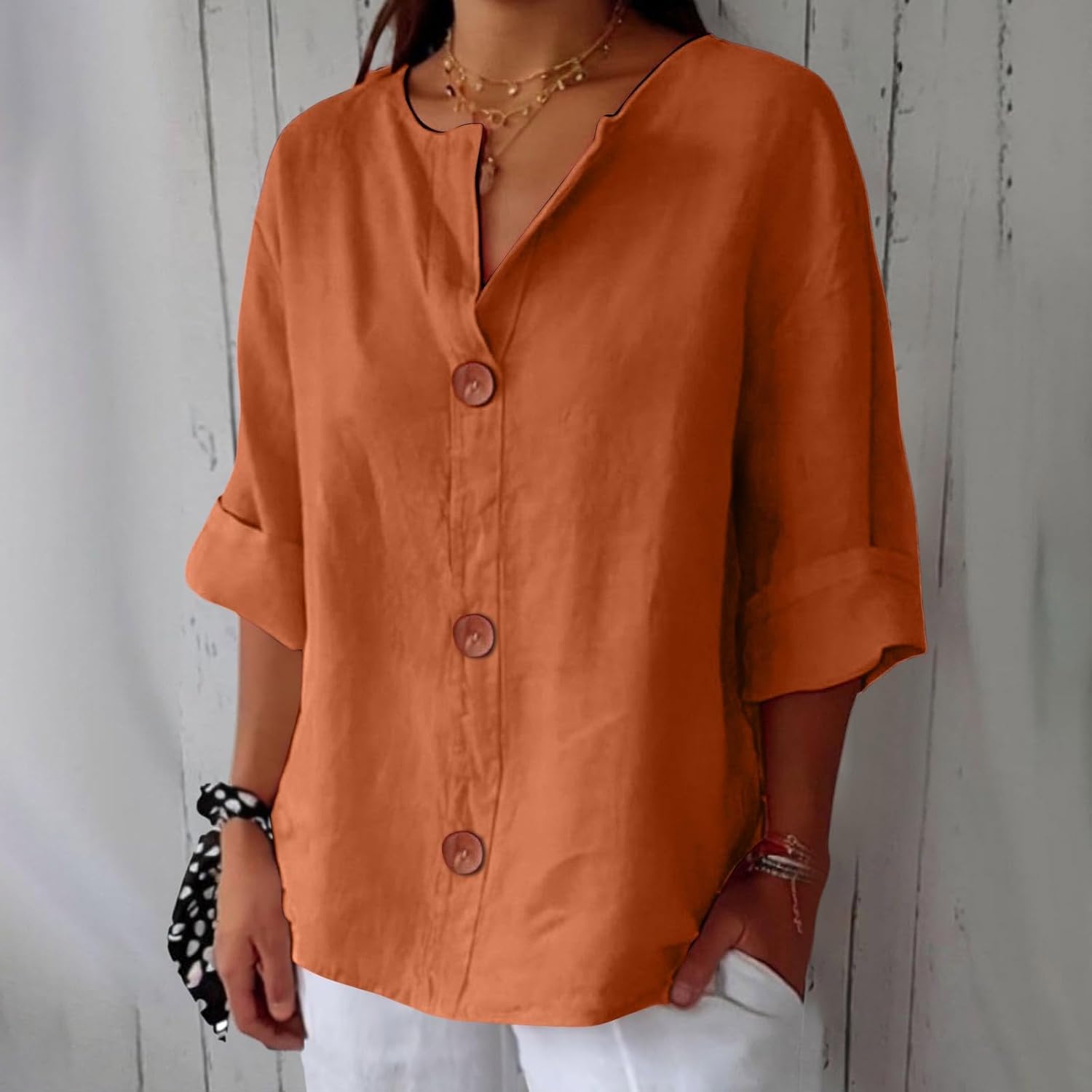 Julia | Löst Sittande Elegant Blus – bild 7