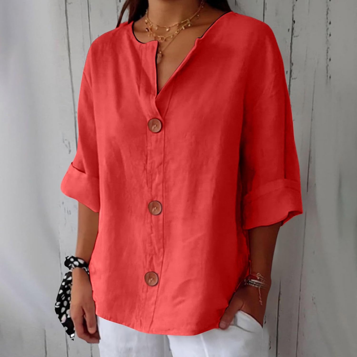 Julia™ | Lös Sittande Elegant Blus – bild 4