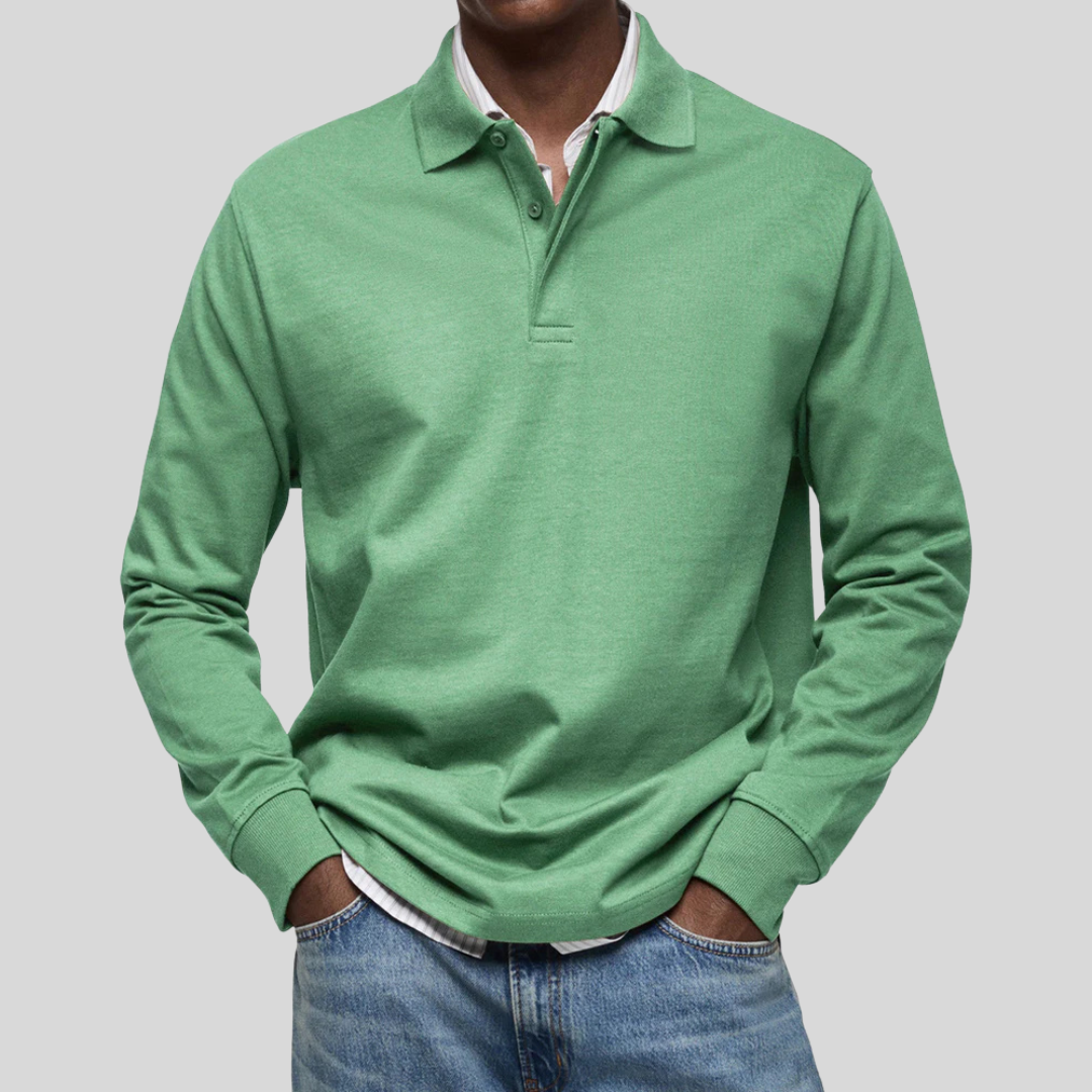 Gustav™ - Lyxig Långärmad Polo – bild 6