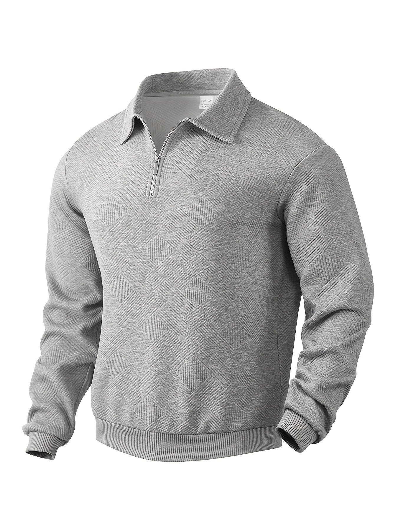 Oscar™ – Vintage Zip-Up Tröja med Geometriskt Mönster – bild 2