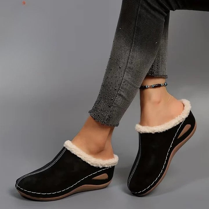 Novar | Pälsfodrade slip-on-sandaler – bild 8