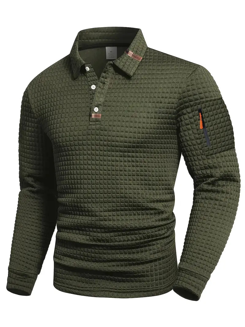 Lux | Strukturerad långärmad polo – bild 4