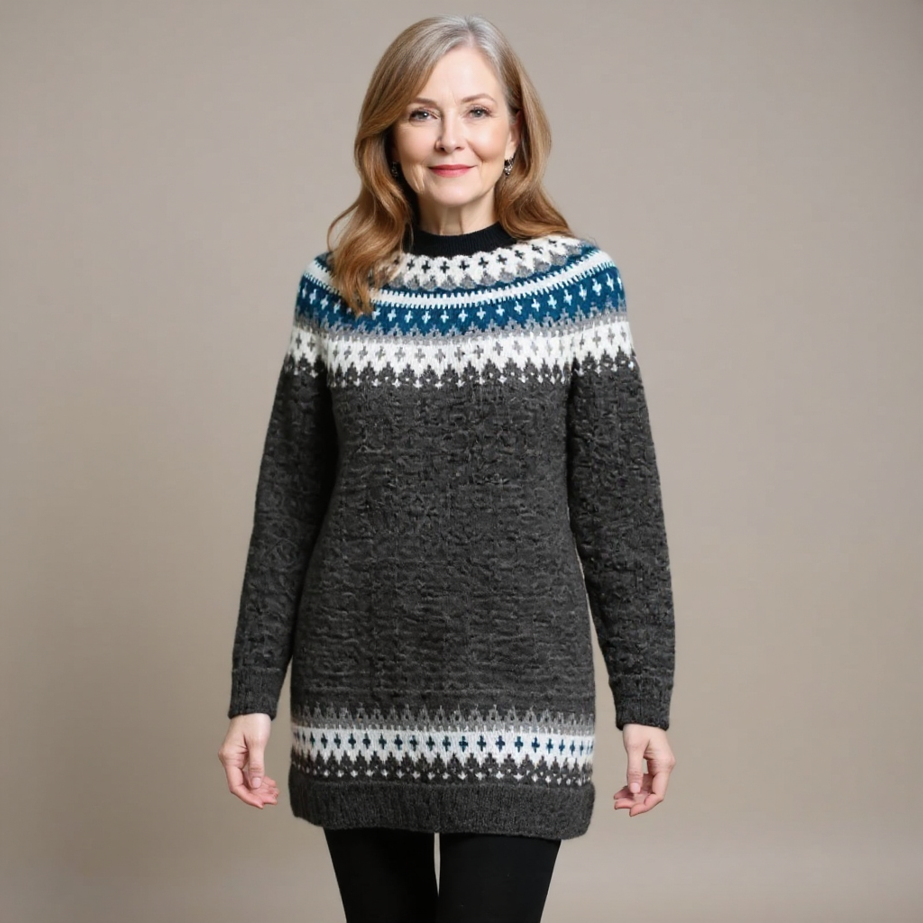 April | Vintage Islandstrikpullover – bild 2