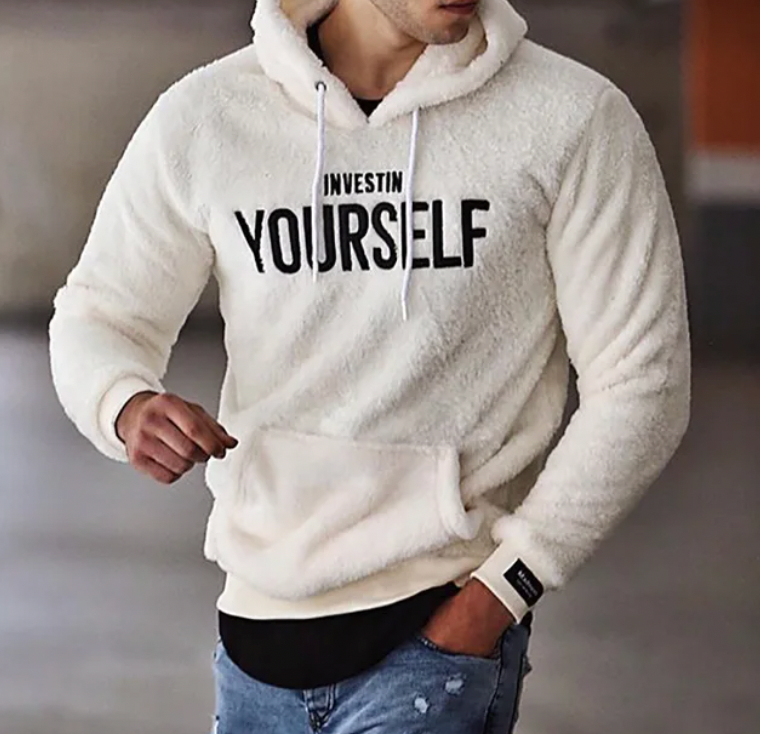 Malte™ - Mysig Hoodie Med Motiverande Tryck – bild 4