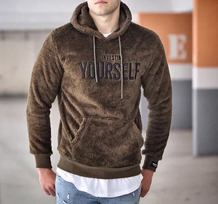 Malte™ - Mysig Hoodie Med Motiverande Tryck – bild 5